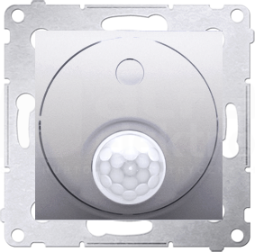 SIMON54 20-500W srebrny mat Łącznik z czujnikiem ruchu+zab.