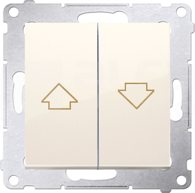 SIMON54 10AX kremowy Łącznik żaluzjowy zaciski śrubowe