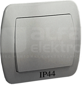 AKORD IP44 aluminium Łącznik jednobiegunowy