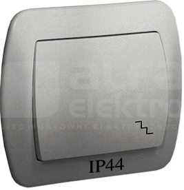 AKORD IP44 aluminium Łącznik schodowy pojedynczy