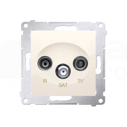 SIMON54 kremowy Gniazdo RTV-SAT