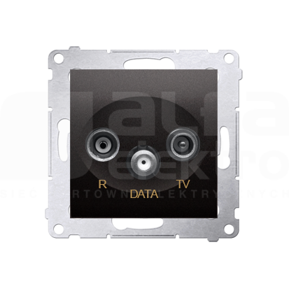 SIMON54 antracyt Gniazdo RTV-DATA