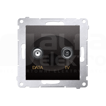SIMON54 antracyt Gniazdo TV-DATA