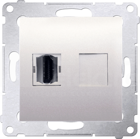 SIMON54 kremowy Gniazdo HDMI
