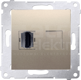SIMON54 złoty mat Gniazdo HDMI