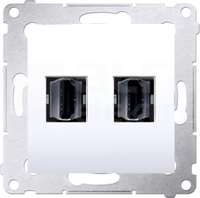 SIMON54 biały Gniazdo HDMI podwójne