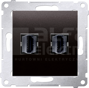 SIMON54 antracyt Gniazdo HDMI podwójne