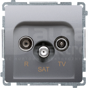 BASIC/M inox Gniazdo antenowe RTV-SAT przelotowe