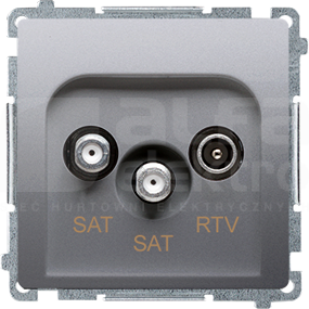 BASIC/M inox Gniazdo antenowe SAT-SAT-RTV końcowe podwójne
