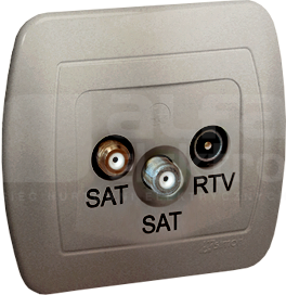 AKORD satyna Gniazdo SAT-SAT-RTV