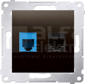 SIMON54 RJ45 kat.5e+RJ12 antracyt Gniazdo komputerowe/telefoniczne