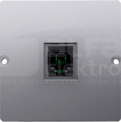 BASIC/M 1xRJ11 inox Gniazdo telefoniczne