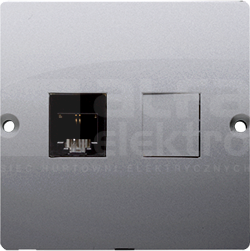 BASIC/M 1xRJ11 inox Gniazdo telefoniczne
