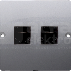 BASIC/M 2xRJ45 kat5 inox Gniazdo komputerowe
