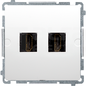 BASIC/M biały Gniazdo HDMI podwójne