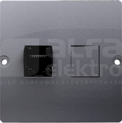 BASIC/M 1xRJ45 kat5 srebrny mat Gniazdo komputerowe