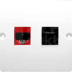 BASIC/M 1xRJ45 kat6+1xRJ12 biały Gniazdo komputerowe/telefoniczne