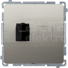 BASIC/M 1xRJ45 kat6 satyna Gniazdo komputerowe