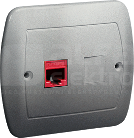 AKORD 1xRJ45 aluminium Gniazdo komputerowe
