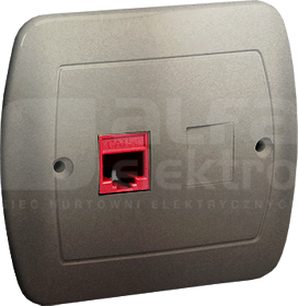 AKORD RJ45 satynowe Gniazdo komputerowe