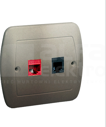 AKORD 1xRJ45+1xRJ11 satyna Gniazdo komputerowe/telefoniczne