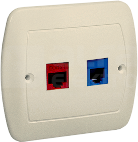 Akord RJ12+RJ45 beż Gniazdo komputerowe/telefoniczne