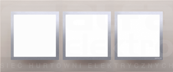 SIMON54 satynowy blask Ramka potrójna