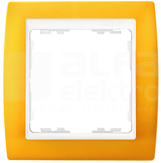 SIMON82 żółty/biały Ramka pojedyncza
