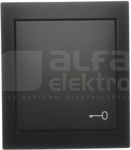 AQUACLICK piktogram klucz IP44 czarny Przycisk zwierny pojedynczy