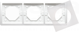 BASIC/M IP44 biały Ramka potrójna