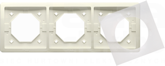BASIC/M IP44 beżowy Ramka potrójna