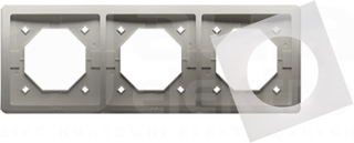 BASIC/M IP44 satynowy Ramka potrójna