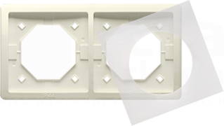BASIC/M IP44 beżowy Ramka podwójna