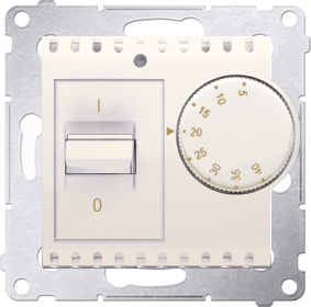SIMON54 16(2)A kremowy Regulator temperatury z czujnikiem wewn