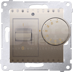 SIMON54 16(2)A złoty mat Regulator temperatury z czujnikiem wewn