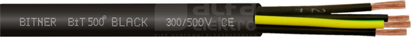 BIT500 10G0,75 /500V czarny Przewód giętki