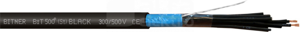 BIT500(St)BLACK 2x0,5 /500V Przewód giętki