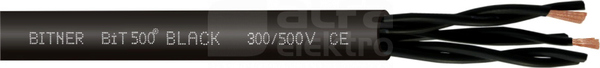 BIT500(St)BLACK 3x2x1,0 /500V Przewód giętki