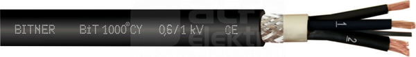 BIT1000CY 2x2,5 /1kV Przewód giętki ekranowany (YLgY)