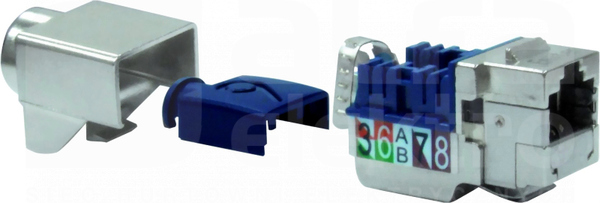 DCN/QCSS-ABL-W4CAT6A niebieski Gniazdo STP RJ45 kat.6A