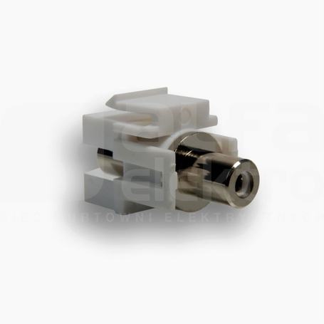 EM/KEY-RCA/RCA biały Gniazdo keystone typu RCA żeńskie