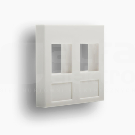 FU/FA-644-8MP biały Adapter 2xRJ45 45x45mm