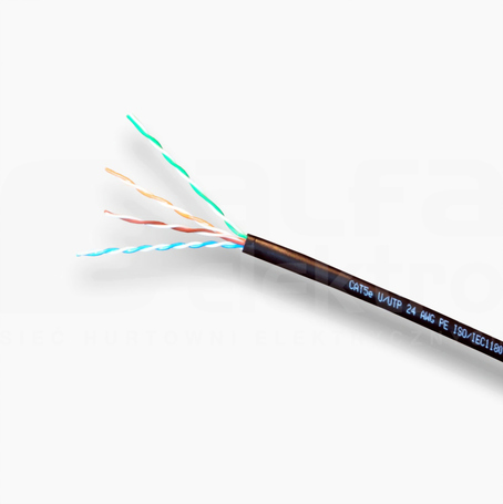 UTP 4x2x0,5 kat.5e PVC+PE (305m) Przewód teleinformatyczny zewnętrzny