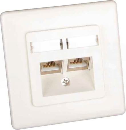 DNW-DD80/2RJ45/6/S/WS Gniazdo 2xRJ45 80X80 białe