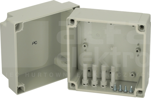 PC125/100HG 130x130x100 IP67 Obudowa pokrywa szara