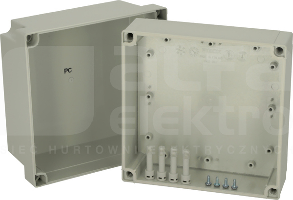 PC175/125HG 180x180x125 IP67 Obudowa pokrywa szara