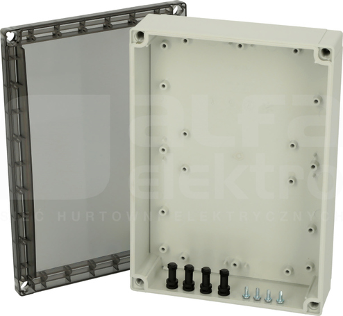 PC200/63HT 255x180x63 IP67 Obudowa pokrywa przezroczysty