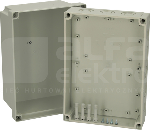 PCM200/150G 255x180x125 IP67 Obudowa pokrywa szara