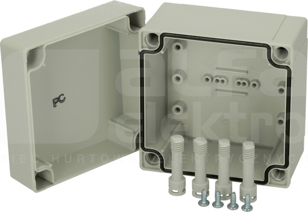 ABS95/75HG 100x100x75 IP67 Obudowa pokrywa szara