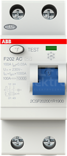F202 AC-100/0,03 Wyłącznik różnicowoprądowy
